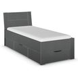 Rauch Aditio 3ft Single Bed - Metallic Dark Grey