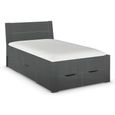 Rauch Aditio 4ft Small Double Bed - High Gloss Grey