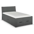 Rauch Aditio 4ft Small Double Bed - Metallic Dark Grey