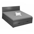 Rauch Aditio 6ft Queen Size Bed - Metallic Dark Grey