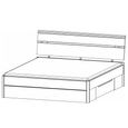 Rauch Corvo 6ft Queen Size Bed - Alpine White and Metallic Dark Grey