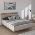 Rauch Sajo 5ft King Size Bed - Champagne and Artisan Oak