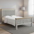 Salcombe - Slatted Bed - Grey Oak - 4ft 6in Double