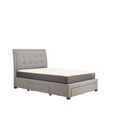 Shelby Bed - Grey Fabric - Sizes Available