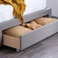 Shelby Bed - Grey Fabric - Sizes Available