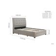 Shelby Bed - Grey Fabric - Sizes Available