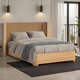 Soho Slatted Bed - 6ft Queen Size - Oak
