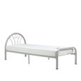 Solo Bed Frame - Silver Metal - 3ft Single