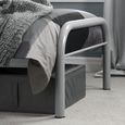 Solo Bed Frame - Silver Metal - 3ft Single