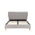 Stockholm Bed - Grey Fabric - Sizes Available