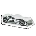 Storm Race Car Bed - Grey High Gloss