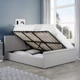 Stratus Ottoman Storage Bed - Grey Fabric - Sizes Available