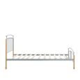 Tetras Beech Bed Frame - Silver Metal - Sizes Available