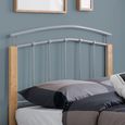 Tetras Beech Bed Frame - Silver Metal - Sizes Available