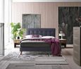 Novara Bed - Dark Grey Fabric - Sizes Available