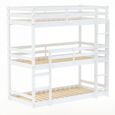 Tressa Kids Triple Bunk Bed - White