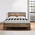 Urban Industrial Style Bed - Rustic Wood - Sizes Available