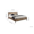 Urban Industrial Style Bed - Rustic Wood - Sizes Available