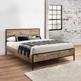 Urban Industrial Style Bed - Rustic Wood - Sizes Available