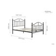 Victoria Bed Frame - Black Nickel Metal - Sizes Available