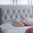 Woodbury Bed - Grey Fabric - Sizes Available