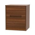 Monaco Bedside Cabinet - 2 Drawer - Noche Walnut