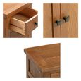 Original Bedside Cabinet - 3 Drawer - Rustic Oak