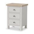 Modern Bedside Cabinet - 3 Drawer - Grey Painted