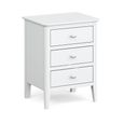 Hampstead Bedside Cabinet - 3 Drawer - White