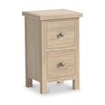 Modern Country Oak - Narrow Bedside Cabinet - 2 Drawer