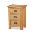 Salisbury Premium Bedside Cabinet - 3 Drawer - Oak