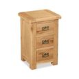 Salisbury Premium Narrow Bedside Cabinet - 3 Drawer - Oak