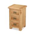 Salisbury Premium Narrow Bedside Cabinet - 3 Drawer - Oak