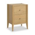Paris Bedside Cabinet - 2 Drawer - Oak