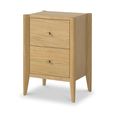 Paris Bedside Cabinet - 2 Drawer - Oak
