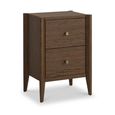 Paris Bedside Cabinet - 2 Drawer - Dark Oak