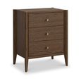 Paris Bedside Cabinet - 3 Drawer - Dark Oak