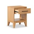 Viento Bedside Cabinet - 1 Drawer - Oak
