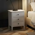 Stowe Bedside Cabinet - 3 Drawer - Grey