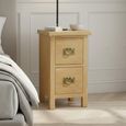 Salisbury Lite Bedside Cabinet - 2 Drawer - Oak