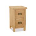 Salisbury Lite Bedside Cabinet - 2 Drawer - Oak