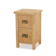 Salisbury Lite Bedside Cabinet - 2 Drawer - Oak