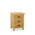 Salisbury Lite Bedside Cabinet - 3 Drawer - Oak