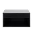 Cholet Bedside Table - 1 Drawer - Wall Mounted - Floating - Black Painted