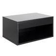 Cholet Bedside Table - 1 Drawer - Wall Mounted - Floating - Black Painted