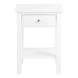 Linnea Bedside Table - 1 Drawer - White