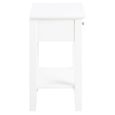 Linnea Bedside Table - 1 Drawer - White