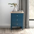 Marlow Bedside Cabinet - 3 Drawer - Blue
