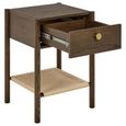 Monfort Bedside Table - 1 Drawer - Smoked Oak
