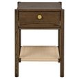 Monfort Bedside Table - 1 Drawer - Smoked Oak